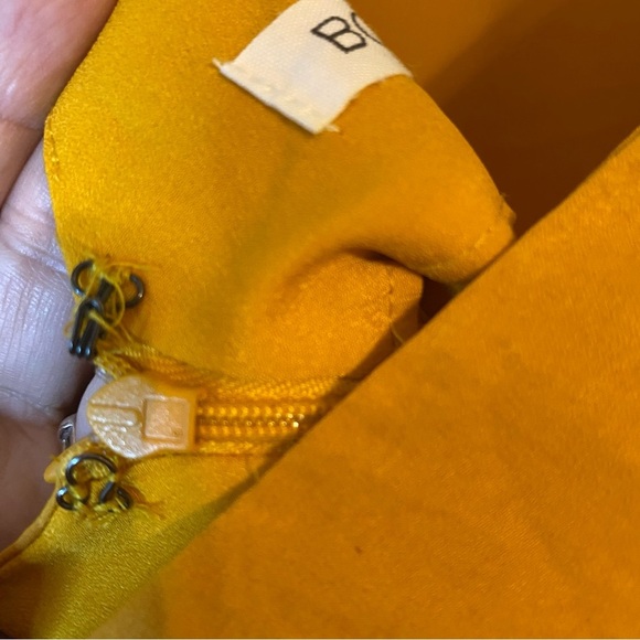 BCBGeneration Asymmetrical Yellow/Gold/Mustard Dress Size 6 - Picture 9 of 11